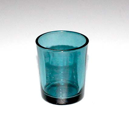 Fyrfadsglas - Blå - Ø 5 cm x H 6,5 cm