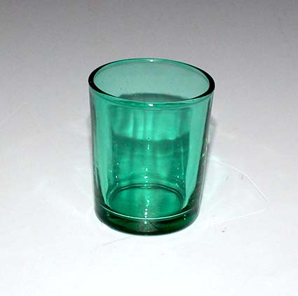 Fyrfadsglas - Grøn - Ø 5 cm x H 6,5 cm