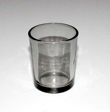 Fyrfadsglas - Grå - Ø 5 cm x H 6,5 cm