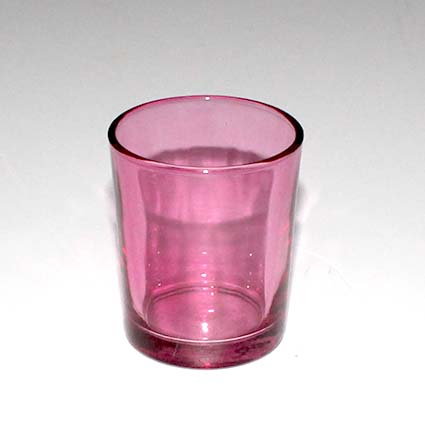 Fyrfadsglas - Rosa - Ø 5 cm x H 6,5 cm