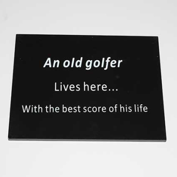 Skilt an old golfer lives here 30 x 24 cm