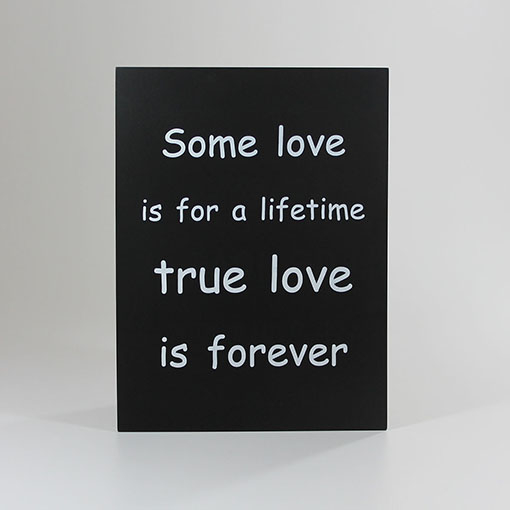 Skilt - "Some love is for a lifetime.." - 30 x 40 cm