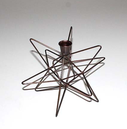 Lysestage Star - Kobber - 20 cm