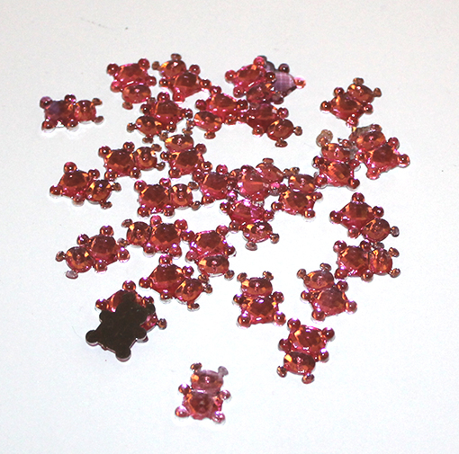 Bamsedrys mini lyserød 1 cm
