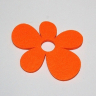 Orange flora c filtblomst ø 10 cm
