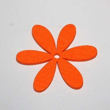Orange Flora B Filtblomst Ø 10 cm