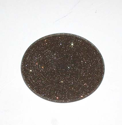 4: Spejlfad m/glimmer ringe - Kobber/Guld - Ø 10 cm
