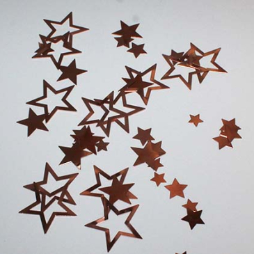 stjerne konfetti kobber