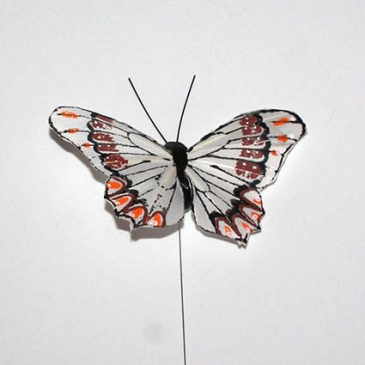 sommerfugl fjer lysebrun 10 cm