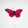 sommerfugl fjer pink 10 cm