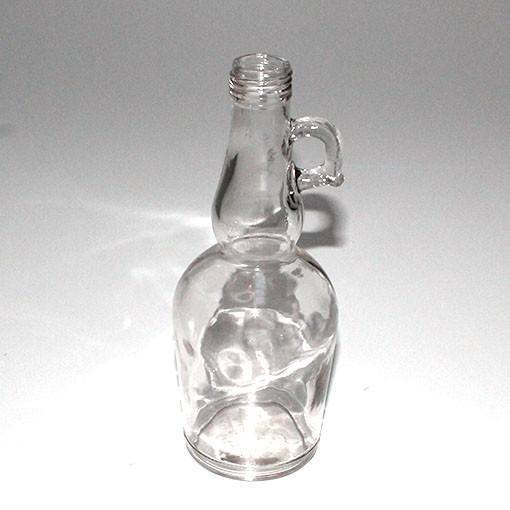 Flaske m. hank, Klar - H 22 cm