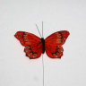 sommerfugl fjer orange - 10 cm