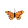 sommerfugl fjer lys orange 10 cm