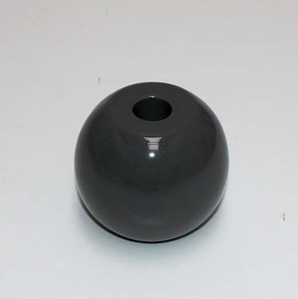 Lysestage keramik - Mørkegrå - 9x8 cm