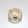 Fyrfadstage keramik Aies - lysegrå antik - 8x5 cm