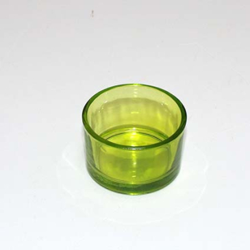 Fyrfadsglas - Grøn - 5 x 3,5 cm