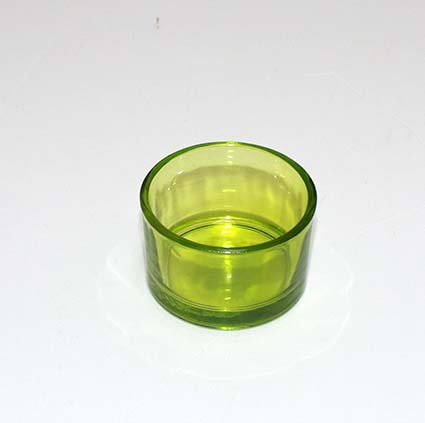Fyrfadsglas - Limegrøn - 5 x 3,5 cm