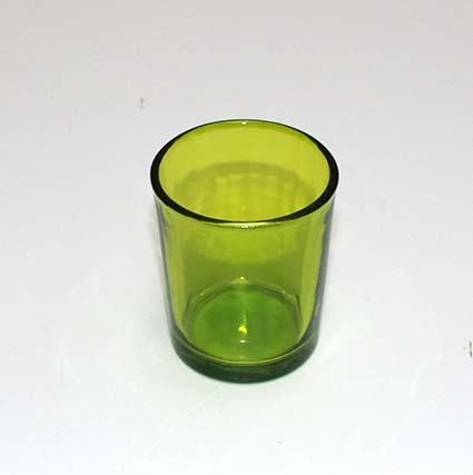 Fyrfadsglas - Grøn - ø 5 x 6,5 cm