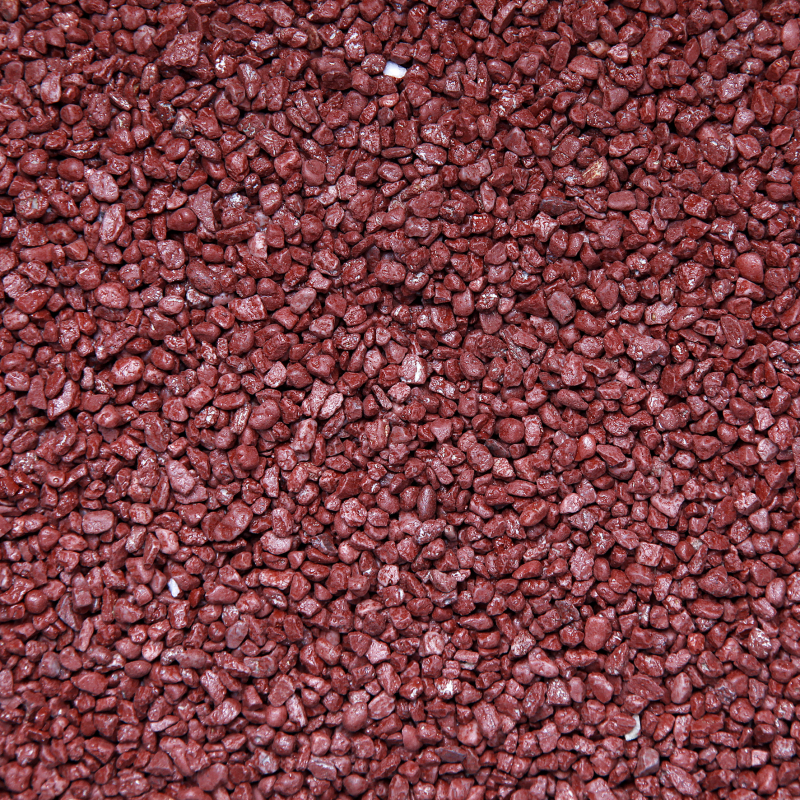 Dekorationssten - Mørkerød - 3-4 mm - 500 gram