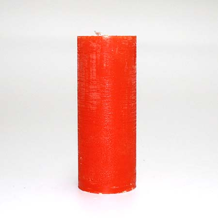 RESTSALG - Rustik bloklys Orange Ø7 x H18 cm