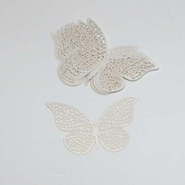 Sommerfugle papirklip B - Hvid 6,5 cm - 10 stk