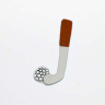 Hockeystav flad - Brun 5 cm - 