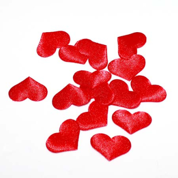 Hjerte drys - 15 stk - Røde hjerter