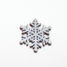 Snefnug i træ sølv 2 cm