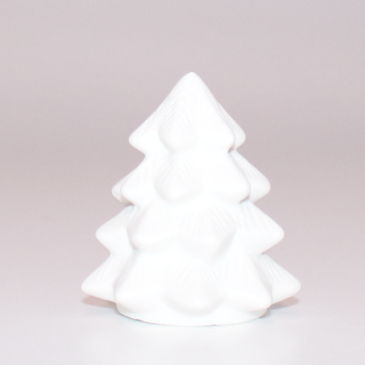 Træ i keramik med LED lys - 7,5 cm