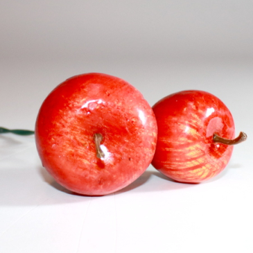 Æbler med tråd - 2 stk - Røde