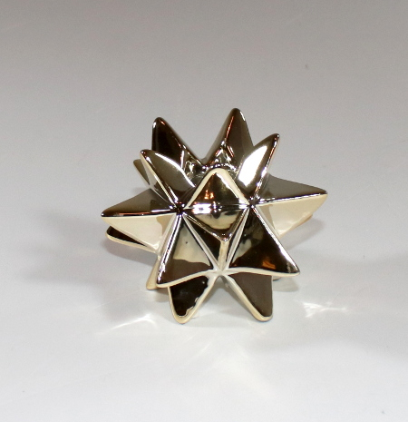 Stjerne lysestage i guld - 7.5 cm - til kronelys