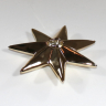 Flad stjerne lysestage - Guld - 15 cm bred