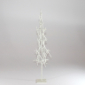 Juletræ i metal - Hvid med glimmer -65 cm