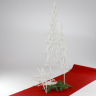 Juletræ i metal - Hvid med glimmer - 80 cm