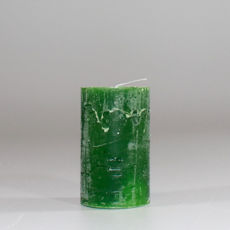 Rustik Bloklys - Flaske grøn Ø 6 cm x H 10 cm