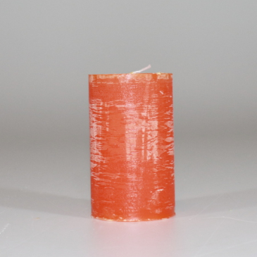 Rustik Bloklys - Orange Ø 6 cm x H 10 cm