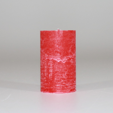 Rustik Bloklys - Rød Ø 6 cm x H 10 cm
