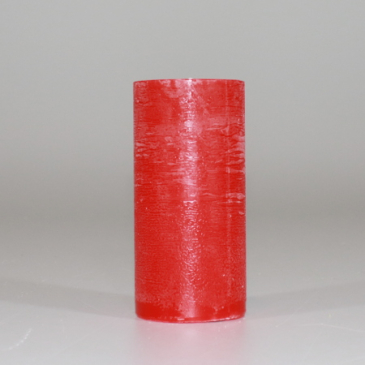 Rustik Bloklys - Rød Ø 6 cm x H 12,5 cm