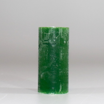 Rustik Bloklys - Flaskegrøn Ø 6 cm x H 12,5 cm