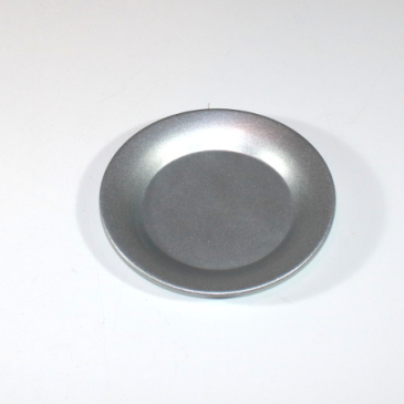 Sølvfarvet metalfad - Ø 16 cm