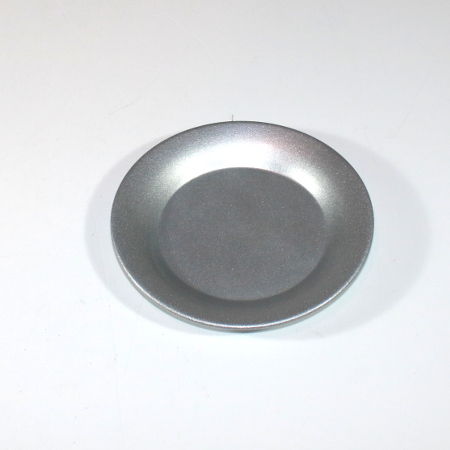 #3 - Sølvfarvet metalfad - Ø 16 cm