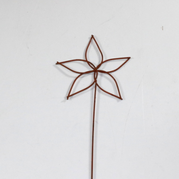 Blomst på jernpind 34 cm