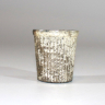 Sølv fyrfadstage - Med striber - 7 x 7,5 cm