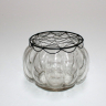 Bobbel vase med net - Stor - 10 cm høj - Ø 11cm