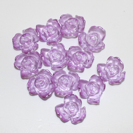 Billede af Blomst Rose Pearl - Ø 2 cm - Syren -12 stk