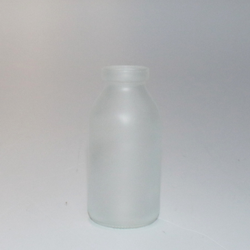 Lille vase i frosted grå glas - 10 cm