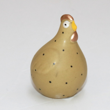 Hulda keramik høne 5 cm karrygul