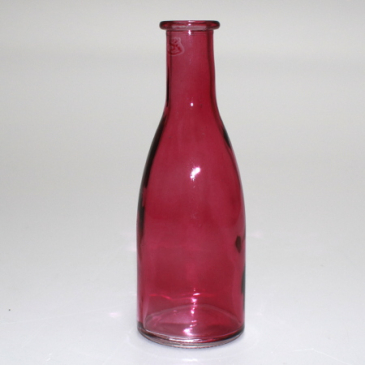 Glasflaske - 18,5 cm - mørk Pink
