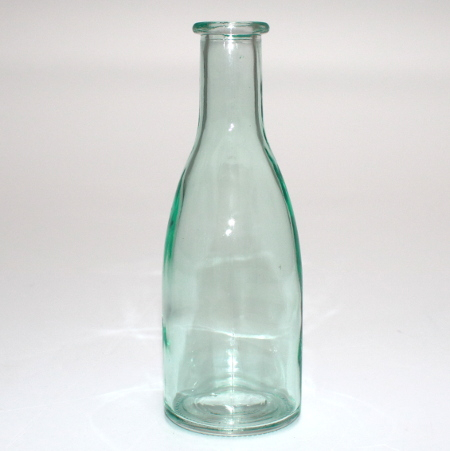 6: Glasflaske - 18,5 cm - Sart grøn