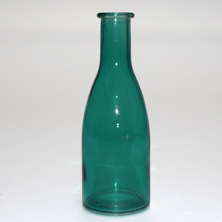 8: Glasflaske - 18,5 cm - Jadegrøn